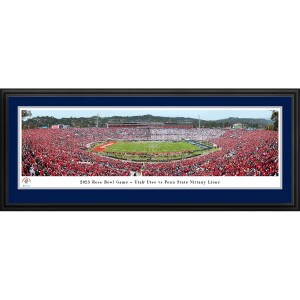 deluxe framed kickoff panorama 2023 Rose Bowl Game - Utah Utes vs Penn State Nittany Lions